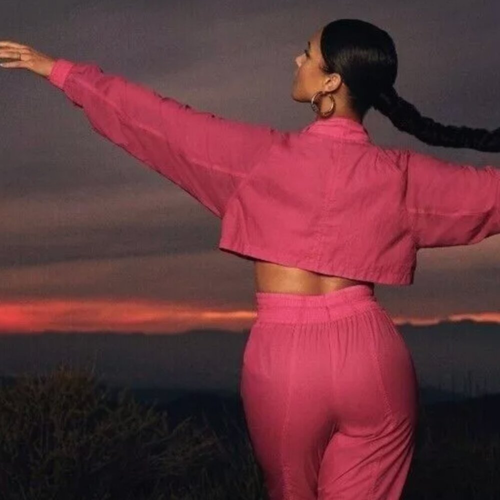 NWOT Athleta x Alicia Keys Nylon Utility Jumpsuit Hot Pink 24 24W 2X 3X - Picture 7 of 16